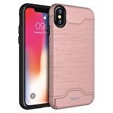 Buff iPhone Xs Max ile Uyumlu Slim Folder Rose Gold