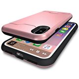 Buff iPhone Xs Max ile Uyumlu Slim Folder Rose Gold