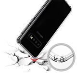 Buff Galaxy S10 ile Uyumlu Air Hybrid Kılıf Smoke Black