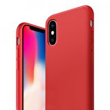 Buff iPhone Xs/X ile Uyumlu Rubber Fit Kılıf Red