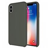 Buff iPhone Xs/X ile Uyumlu Rubber Fit Kılıf Dark Olive