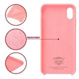 Buff iPhone Xs Max ile Uyumlu Rubber Fit Kılıf Pink Sand