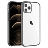 Buff iPhone 12 Pro Max Air Hybrid Kılıf Smoke Black