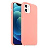 Buff iPhone 12 Mini ile Uyumlu Rubber Fit Kılıf Pink Sand