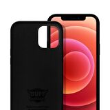 Buff iPhone 12 / 12 Pro Rubber Fit Kılıf Black