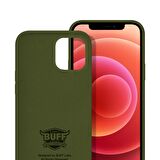 Buff iPhone 12 / 12 Pro Rubber Fit Kılıf Military Green