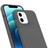 Buff iPhone 12 Mini Rubber S Kılıf Gray