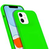 Buff iPhone 11 ile Uyumlu Rubber S Kılıf Neon Yeşil