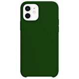 Buff iPhone 12 / 12 Pro ile Uyumlu Rubber Fit Kılıf Dark Green