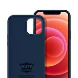 Buff iPhone 12 / 12 Pro Rubber Fit Kılıf Navy Blue