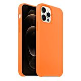 Buff iPhone 12 Pro Max Rubber Fit Kılıf Light Orange