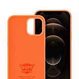 Buff iPhone 12 Pro Max Rubber Fit Kılıf Light Orange