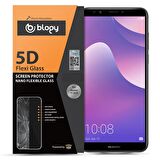 Blogy Y7 2018 ile Uyumlu Flexi 5D Ekran Koruyucu
