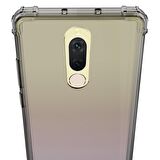 Blogy Mate 10 Lite ile Uyumlu Crystal Fit Kılıf Smoke Black