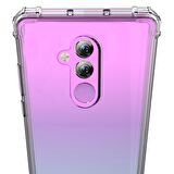 Blogy Mate 20 Lite ile Uyumlu Crystal Fit Kılıf Crystal Clear