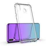 Blogy P20 Lite ile Uyumlu Crystal Fit Kılıf Crystal Clear