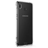 Blogy Galaxy A30 ile Uyumlu Crystal Fit Kılıf Smoke Black
