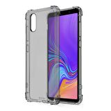 Blogy Galaxy A7 2018 ile Uyumlu Crystal Fit Kılıf Smoke Black