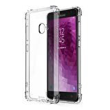 Blogy Galaxy J4 ile Uyumlu Crystal Fit Kılıf Crystal Clear