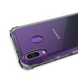 Blogy Galaxy M20 ile Uyumlu Crystal Fit Kılıf Smoke Black