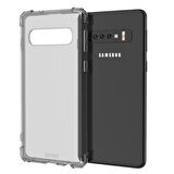 Blogy Galaxy S10 Plus ile Uyumlu Crystal Fit Kılıf Smoke Black