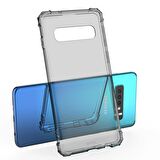 Blogy Galaxy S10 Plus ile Uyumlu Crystal Fit Kılıf Smoke Black