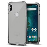 Blogy MI A2 Lite ile Uyumlu Crystal Fit Kılıf Smoke Black