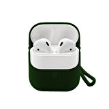 Blogy AirPods ile Uyumlu Silikon Kılıf Forest Green