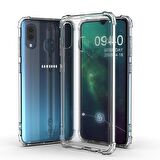 Blogy Galaxy A10s ile Uyumlu Crystal Fit Kılıf Crystal Clear