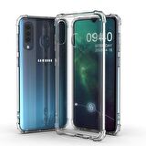 Blogy Galaxy A20s ile Uyumlu Crystal Fit Kılıf Crystal Clear