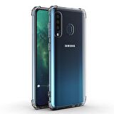 Blogy Galaxy A20s ile Uyumlu Crystal Fit Kılıf Crystal Clear