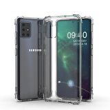 Blogy Galaxy A51 ile Uyumlu Crystal Fit Kılıf Crystal Clear