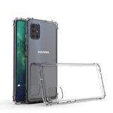 Blogy Galaxy A51 ile Uyumlu Crystal Fit Kılıf Crystal Clear