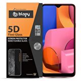 Blogy Galaxy A20s ile Uyumlu Flexi 5D Ekran Koruyucu