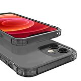 Blogy iPhone 12/ 12 Pro ile Uyumlu Crystal Fit Kılıf Smoke Black