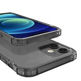 Blogy iPhone 12 Mini ile Uyumlu Crystal Fit Kılıf Smoke Black