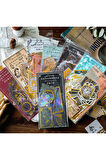 Nature Temalı Vintage Altın Damga Sticker Seti • Bullet Journal (GGK-DFZ028)