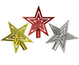 Party Marty Yılbaşı Süsü Tepelik Yıldız 10Cm Metalik 3Lü
