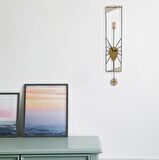 CajuArt Metal El Yapımı Çapraz Çizgili Modern Sarkaçlı Duvar Saati