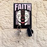 CajuArt Urban Sokak Stili Tasarım Faith İnanç Duvar Askısı Anahtarlık Dekor
