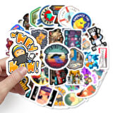 50 Adet Tekrarsız Seyahat Macera Kalite Pvc Sticker 06