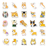 50 Adet Tekrarsız Köpekler Kalite Pvc Modern Sticker 01