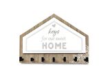 CajuArt Gri Kahverengi Üçgen Keys For Home Askı Anahtarlık Dekor