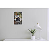 Route Us 66 Temalı 20x30 Cm Metal Plaka Metal Tablo