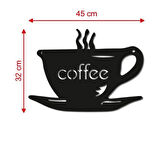Dekoratif Coffee Cup Kahve Fincan Ahşap Duvar Tablo Dekor