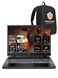 ACER Nitro 16 R5 7535HS 32GB 512GB SSD RTX4050/6GB 165HZ 16'' WUXGA FDOS NH.QKBEY.003 & PER4 ÇANTA