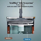4 Mikrofiber Bezli Temiz Su Ile Kirli Su Ayıran Otomatik Temizlik Seti Mop