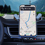 360 Dönen Araç İçi Parlak Premium Kancalı- Araba Telefon Tutacağı Havalandırma Kanalı Için
