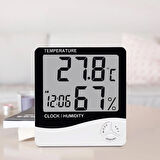 Dijital Masa Saati Oda Termometre Sıcaklık Ve Nem Ölçer Masa Saati Alarm