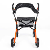 Comfort Plus Rolatör Yürüteç Turuncu | Alüminyum Gövde, 7'' PVC Tekerlekli, Katlanabilir ve Frenli DY049147L